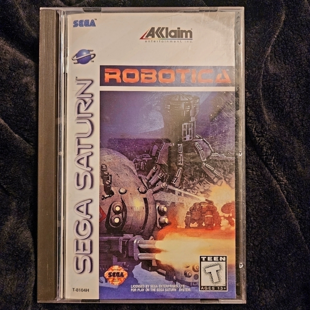 Vintage 1995 Sega Saturn Robotica Video Game Complete w/ Book 1 Player Teen 13+